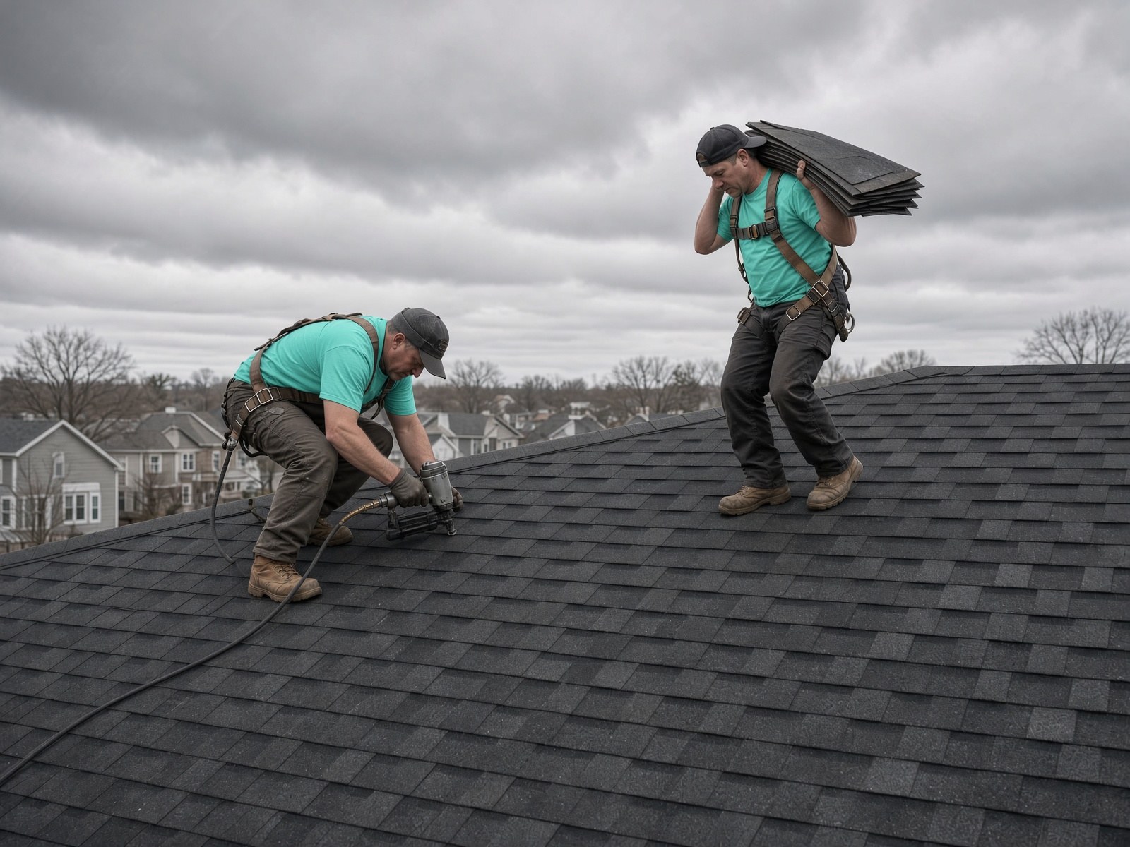 Exterior crew on a house